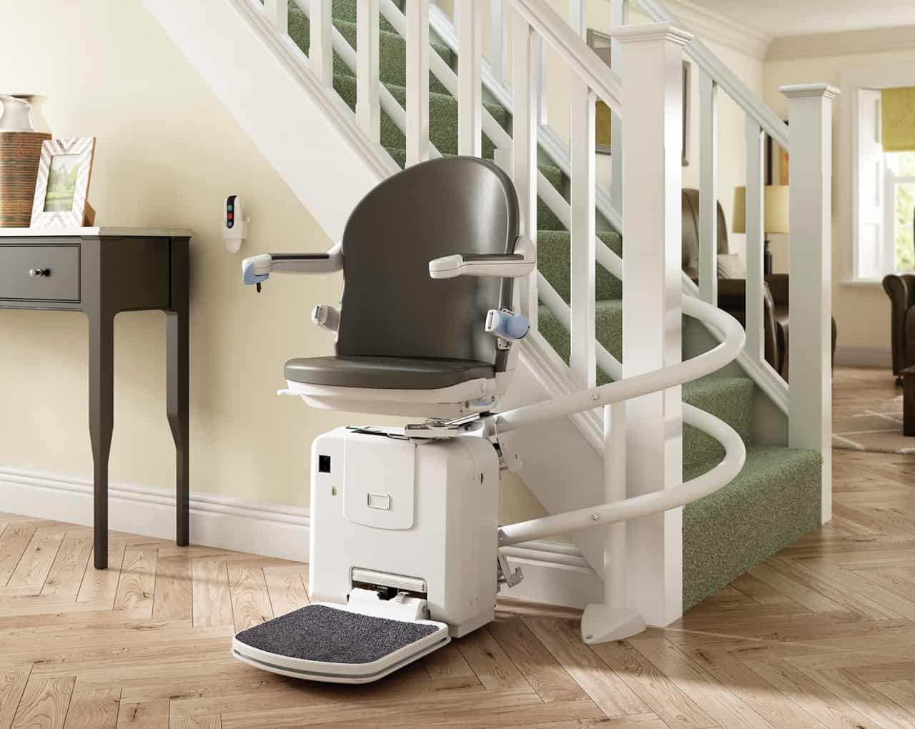 Second hand stairlifts on a domestic staircase