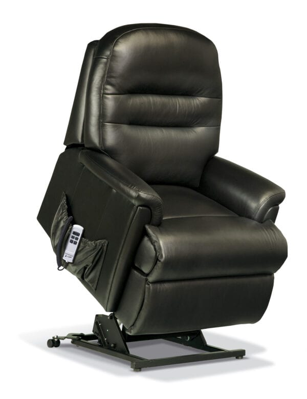 Black reclining armchair leather