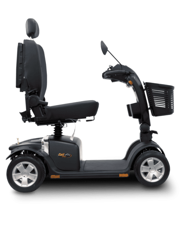 Side view of the colt sport mobility scooter in black